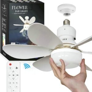 DEPHIE E27 Ceiling Fan with LED Light